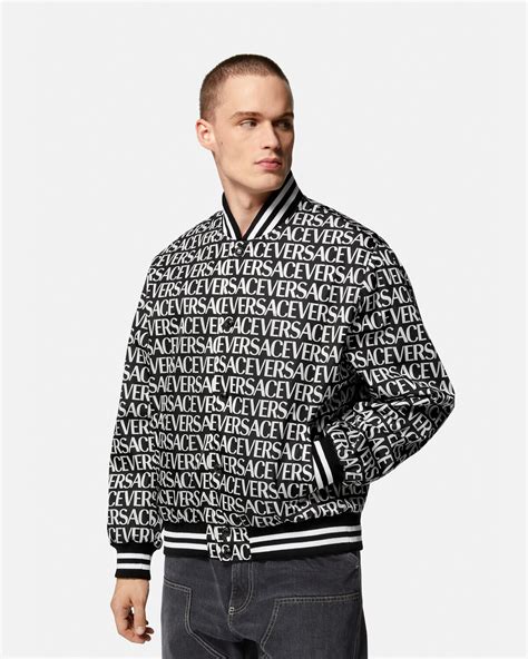 mens versace bomber jacket|Versace bomber jacket men's.